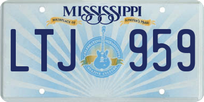 MS license plate LTJ959
