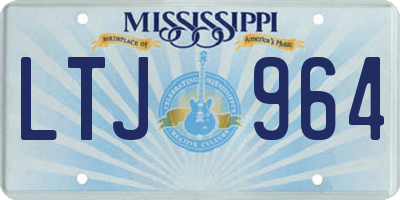 MS license plate LTJ964