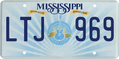 MS license plate LTJ969