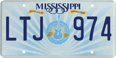 MS license plate LTJ974