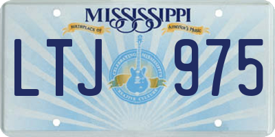 MS license plate LTJ975