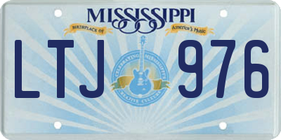 MS license plate LTJ976