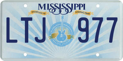 MS license plate LTJ977
