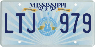 MS license plate LTJ979
