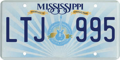 MS license plate LTJ995