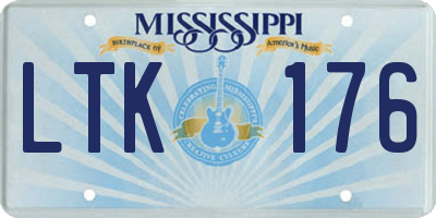 MS license plate LTK176