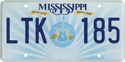 MS license plate LTK185