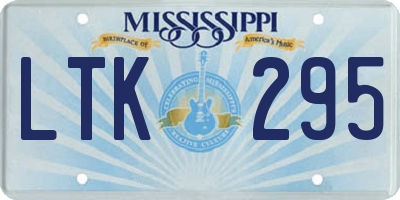 MS license plate LTK295
