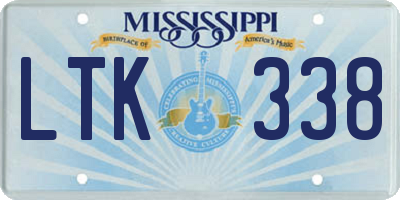MS license plate LTK338