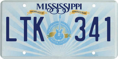 MS license plate LTK341