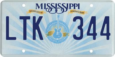 MS license plate LTK344