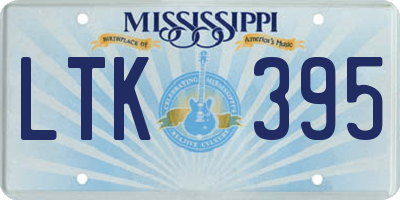 MS license plate LTK395