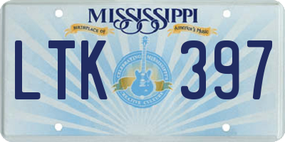 MS license plate LTK397