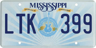MS license plate LTK399
