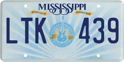 MS license plate LTK439