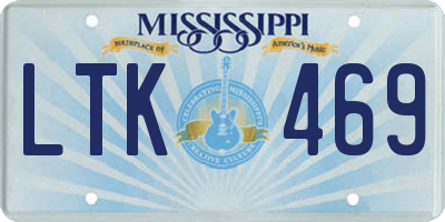 MS license plate LTK469