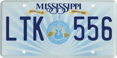 MS license plate LTK556
