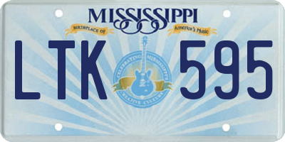 MS license plate LTK595