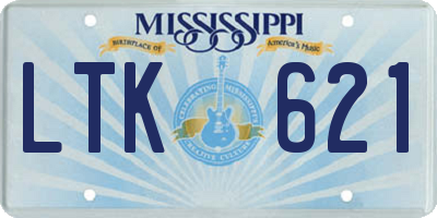 MS license plate LTK621