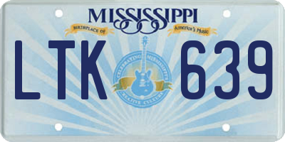 MS license plate LTK639