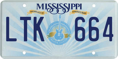 MS license plate LTK664