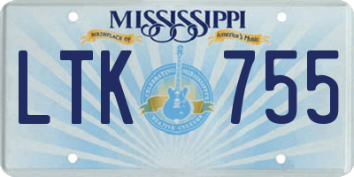 MS license plate LTK755