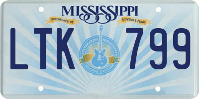 MS license plate LTK799