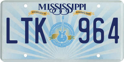 MS license plate LTK964