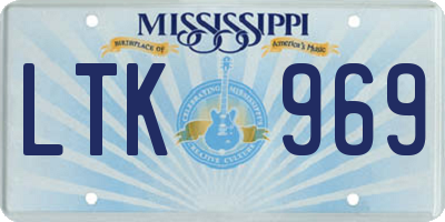 MS license plate LTK969