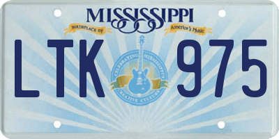 MS license plate LTK975