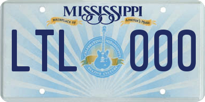 MS license plate LTL000