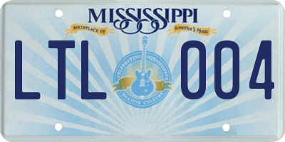 MS license plate LTL004