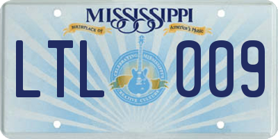 MS license plate LTL009