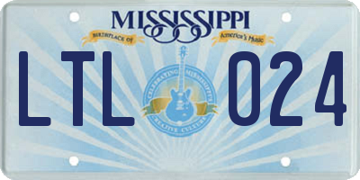 MS license plate LTL024