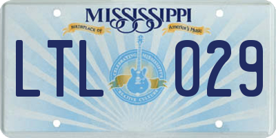 MS license plate LTL029