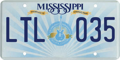 MS license plate LTL035