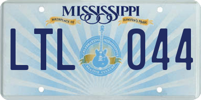 MS license plate LTL044