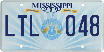 MS license plate LTL048