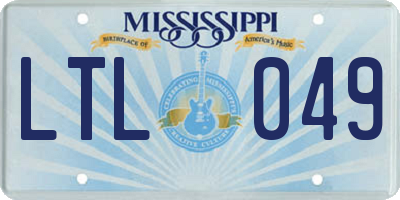 MS license plate LTL049
