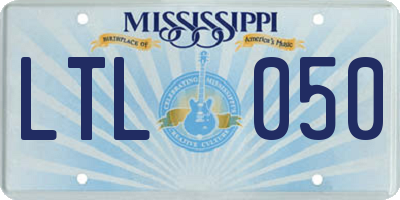 MS license plate LTL050