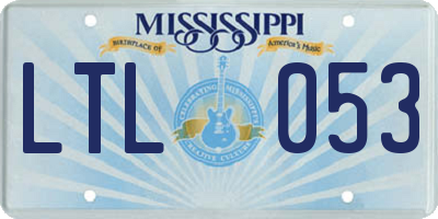 MS license plate LTL053