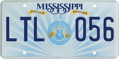 MS license plate LTL056