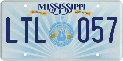 MS license plate LTL057