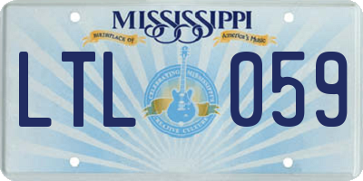 MS license plate LTL059