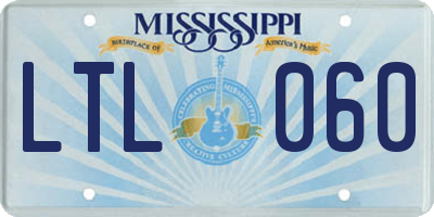 MS license plate LTL060