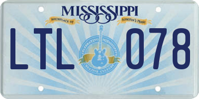 MS license plate LTL078