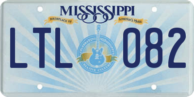 MS license plate LTL082