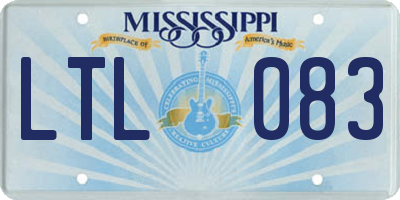 MS license plate LTL083