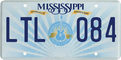 MS license plate LTL084