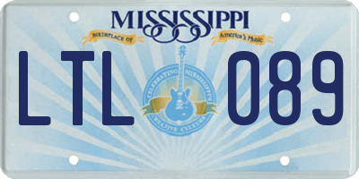 MS license plate LTL089